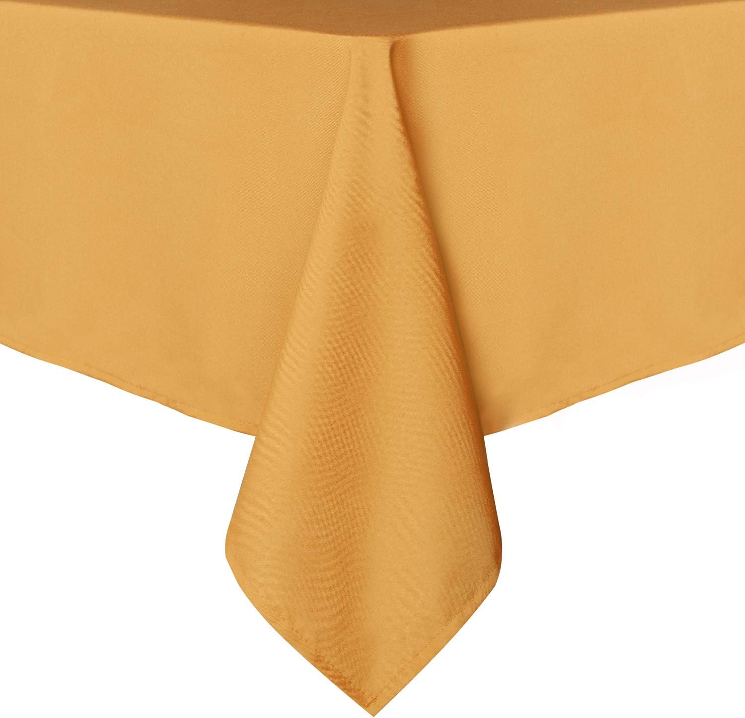 Rectangle Tablecloth - 60 x 84 Inch - Stain and Wrinkle Resistant Washable Polyester Table Cloth, Decorative Fabric Table Cover for Dining Tables, Buffet Parties and Camping, Black