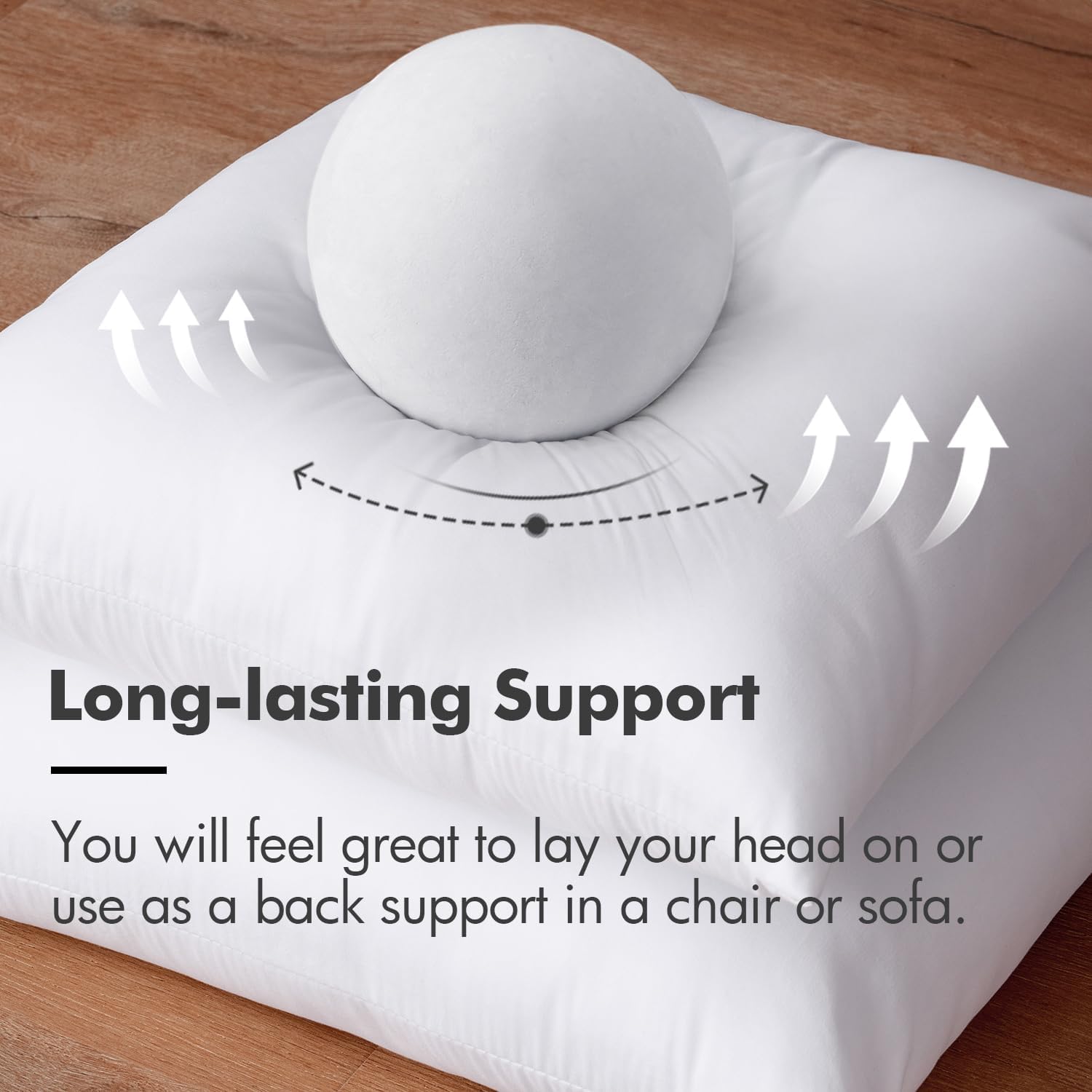 MIULEE Throw Pillow Insert Premium Pillow Stuffer Sham Rectangle for Decorative Cushion Bed Couch Sofa 12x20 Inch