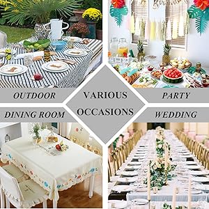 Jacquard Tablecloth Damask Fabric Table Cloth Water Resistant & Wrinkle Free Spillproof Polyester Table Cover for Kitchen Dining Tabletop (Rectangle/Oblong, 52" x 70" (4-6 Seats), Gray)