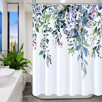 Fabric Shower Curtain Liner, Waterproof Hotel Quality, Bathroom Curtains Rust Resistant Grommets, 72 x 72 Machine Washable (Black)